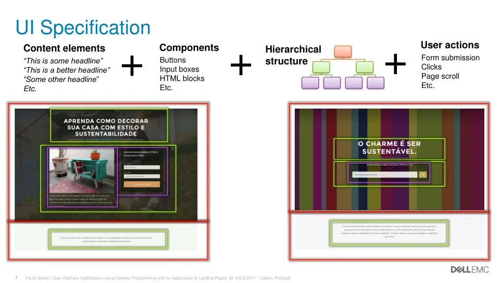 ui specification content elements