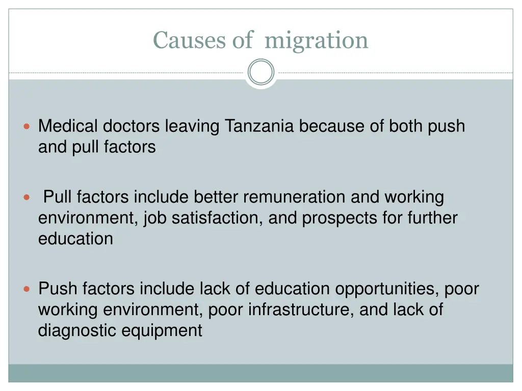 causes of migration