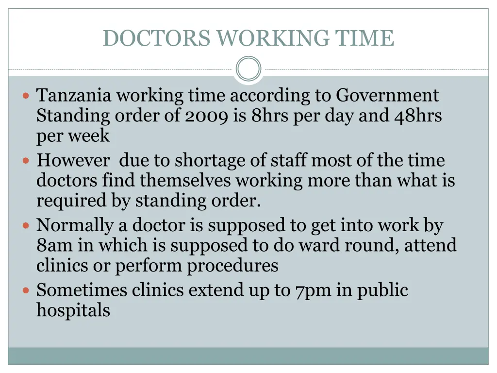 doctors working time