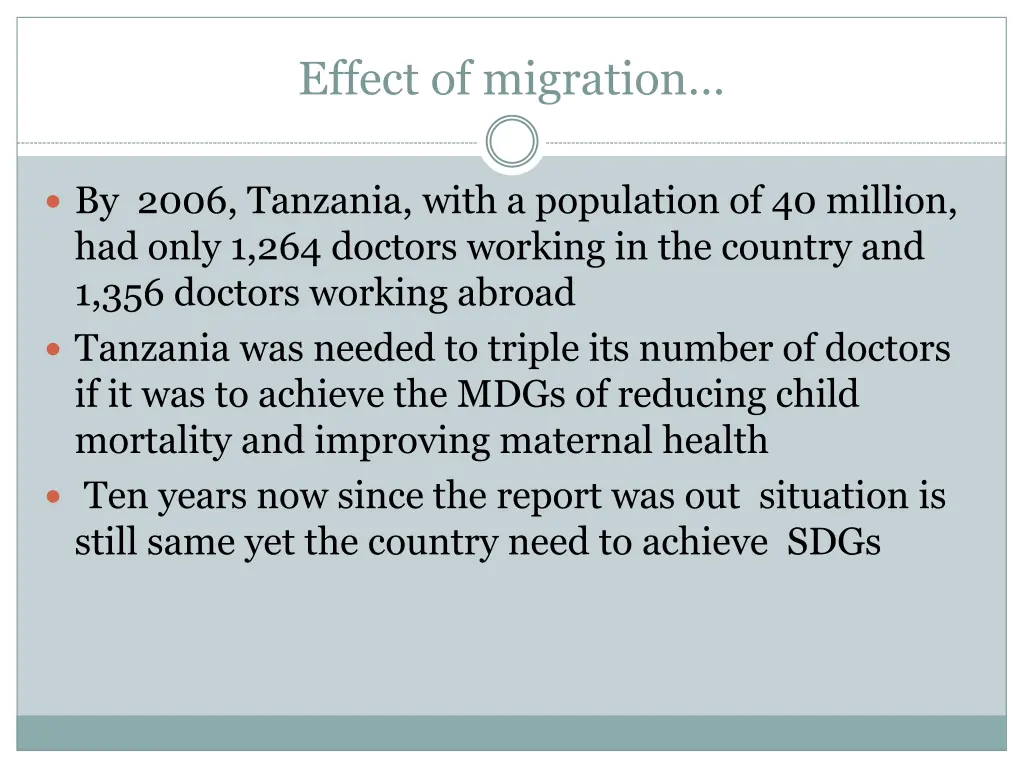 effect of migration 1