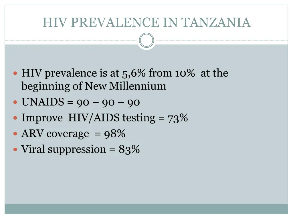 hiv prevalence in tanzania