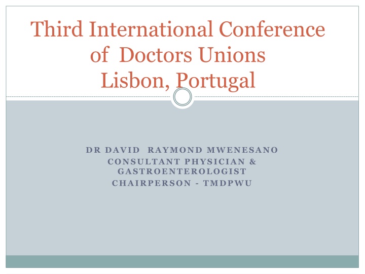 third international conference of doctors unions