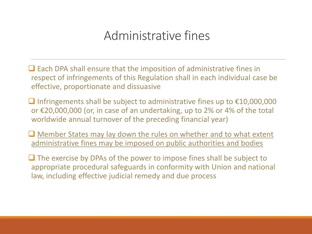 administrative fines