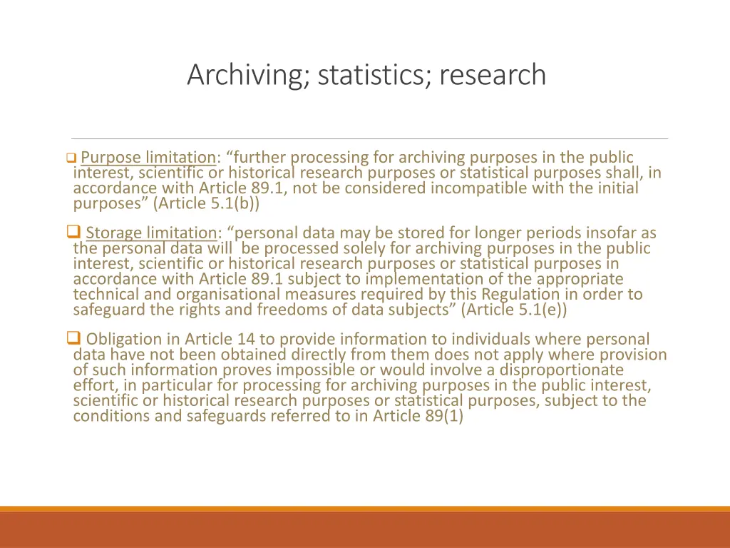 archiving statistics research