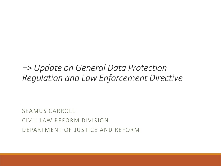 update on general data protection regulation