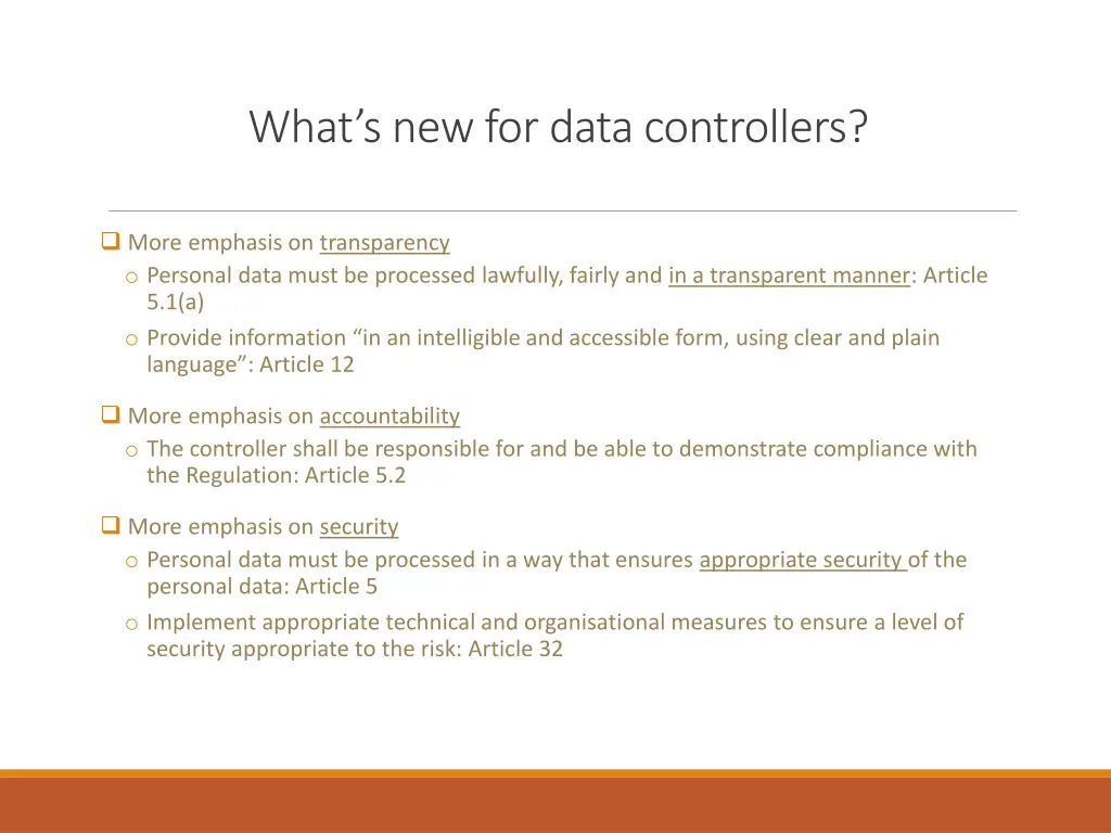 what s new for data controllers