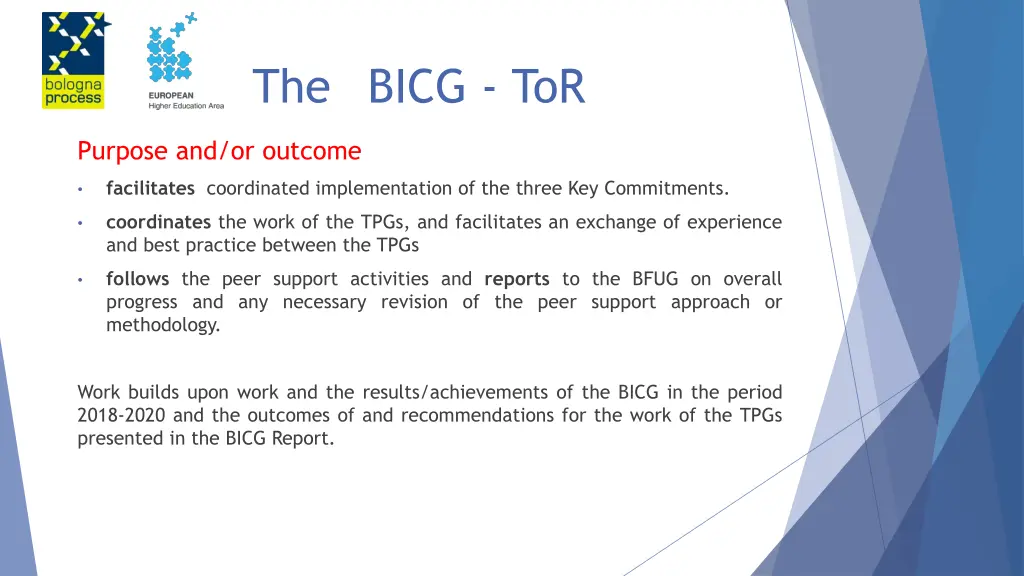 the bicg tor 1