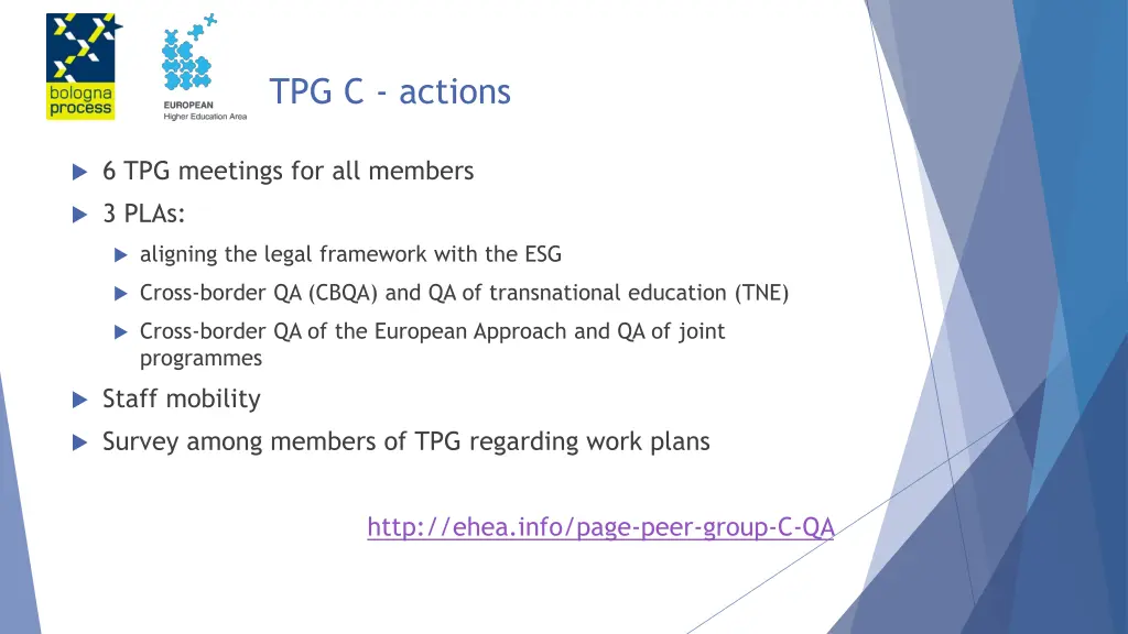 tpg c actions