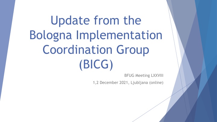 update from the bologna implementation