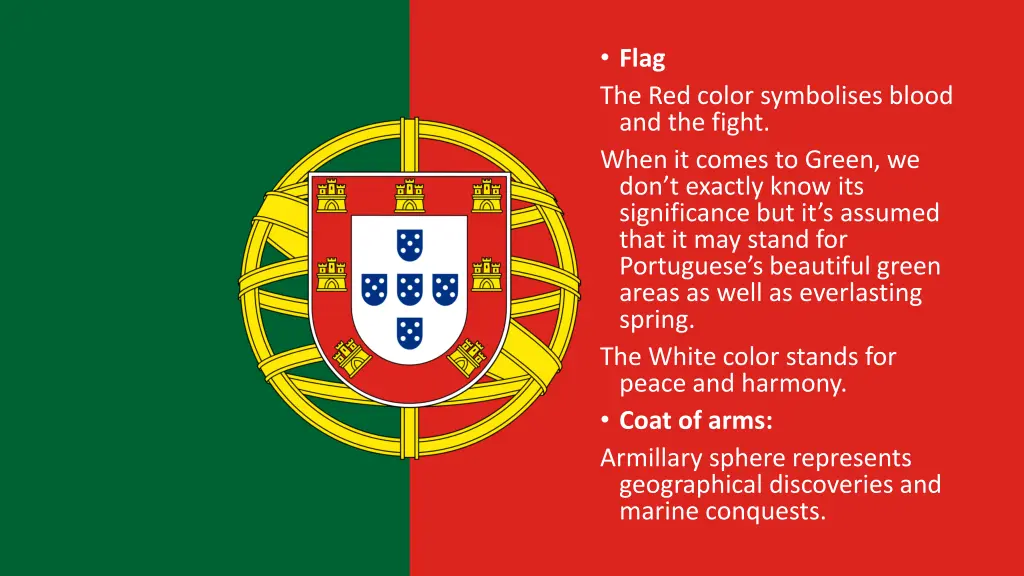 flag the red color symbolises blood and the fight