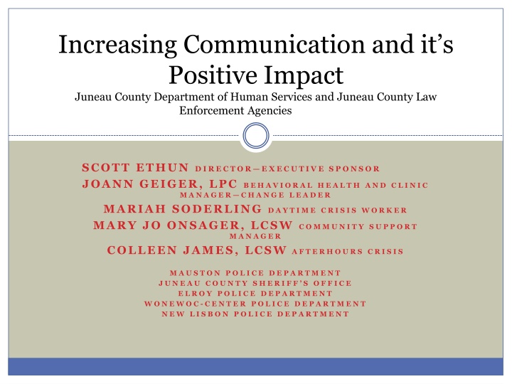 increasing communication and it s positive impact