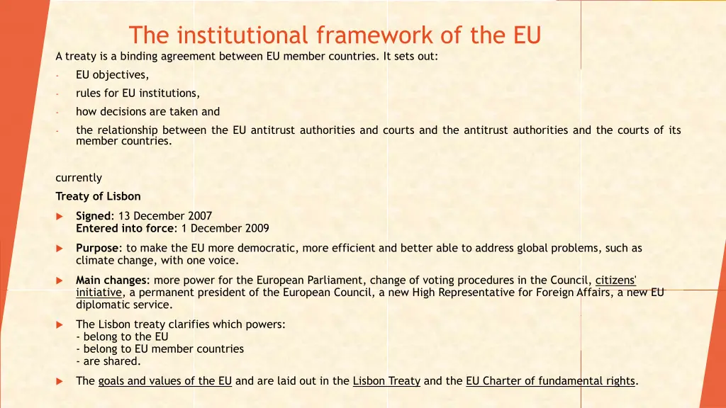 the institutional framework of the eu a treaty