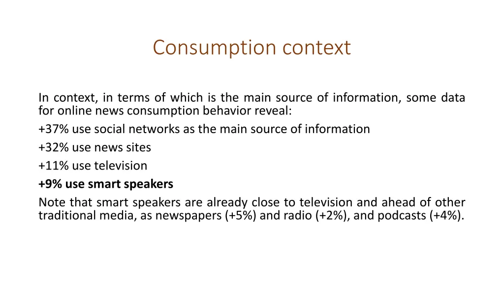 consumption context