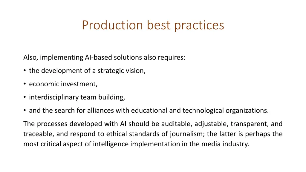 production best practices 1