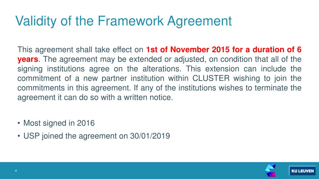 validity of the framework agreement