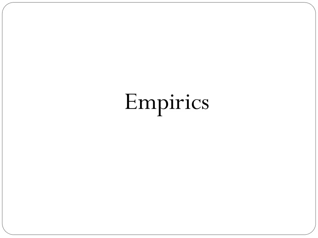 empirics