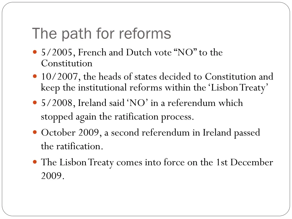 the path for reforms 5 2005 french and dutch vote