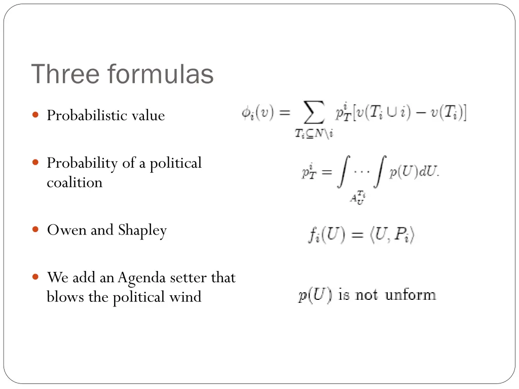 three formulas