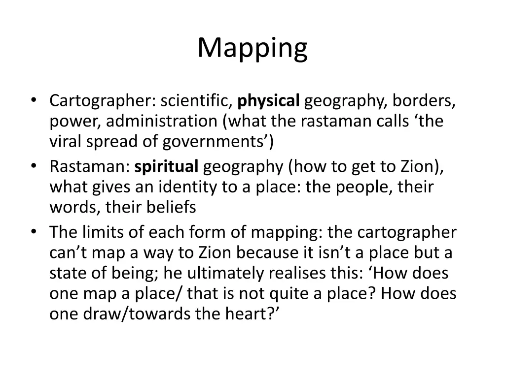 mapping