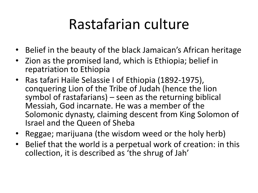 rastafarian culture