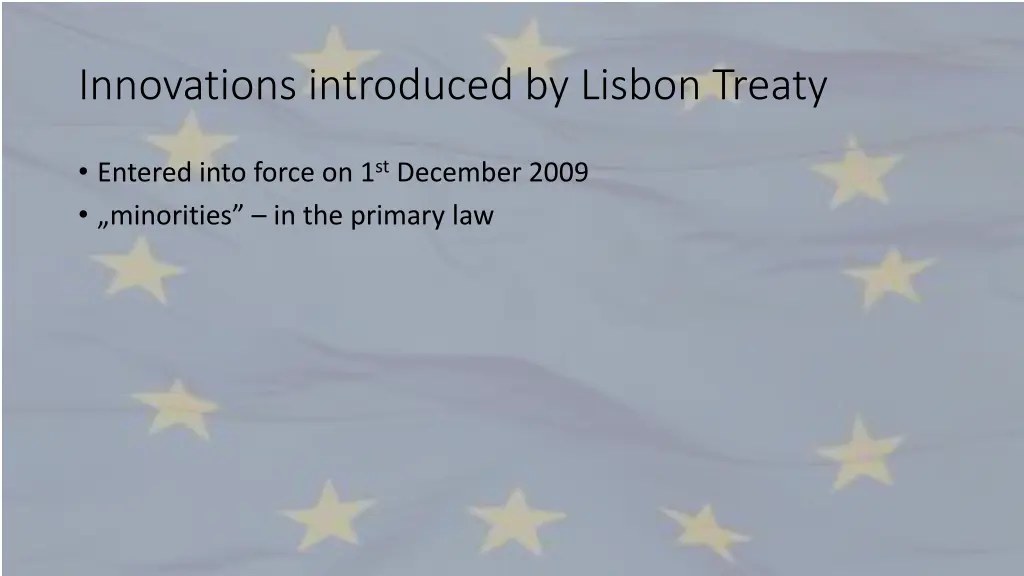 innovations introduced by lisbon treaty