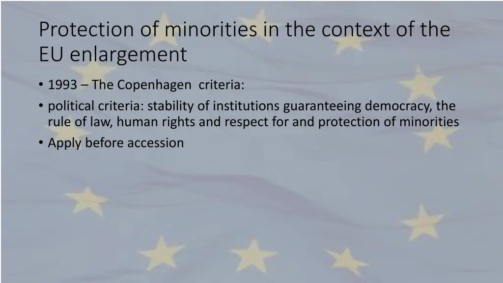 protection of minorities in the context