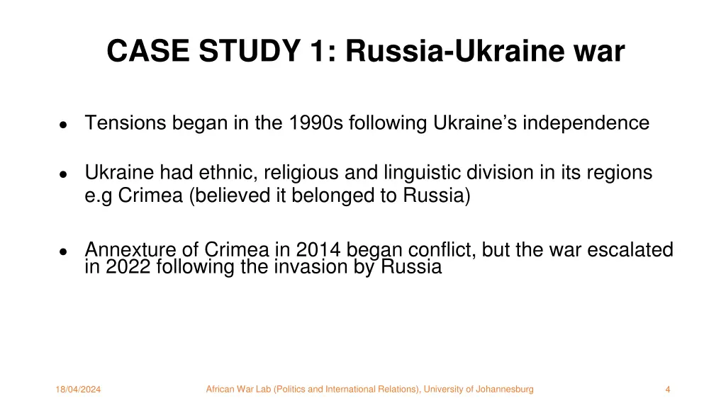 case study 1 russia ukraine war