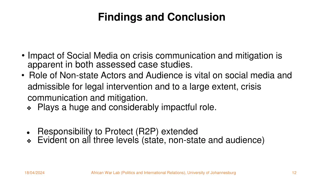 findings and conclusion