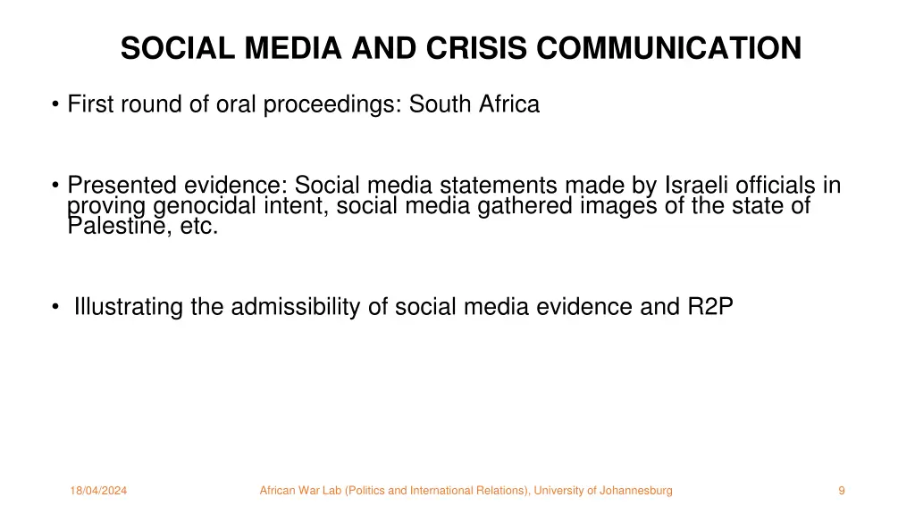 social media and crisis communication