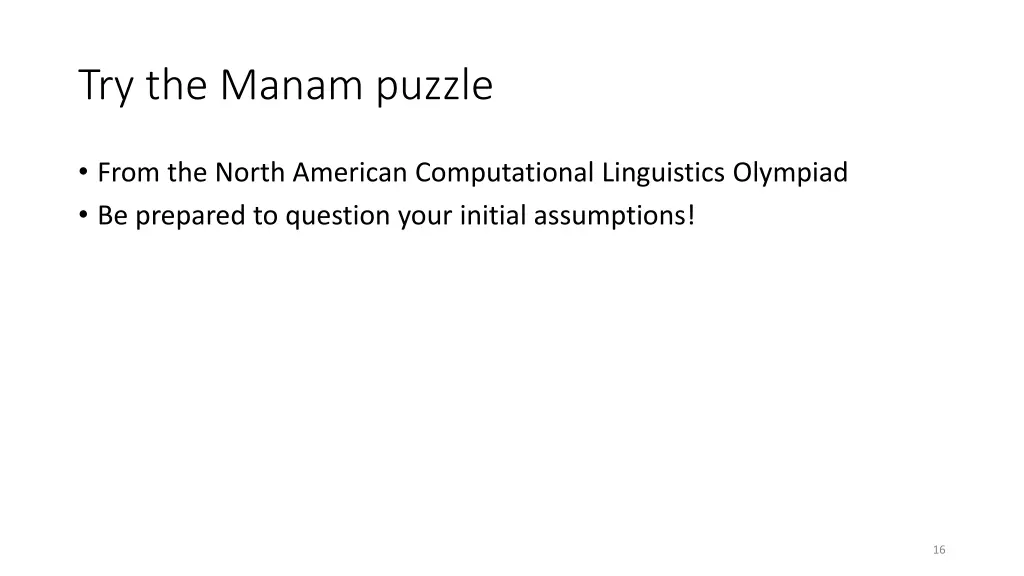 try the manam puzzle