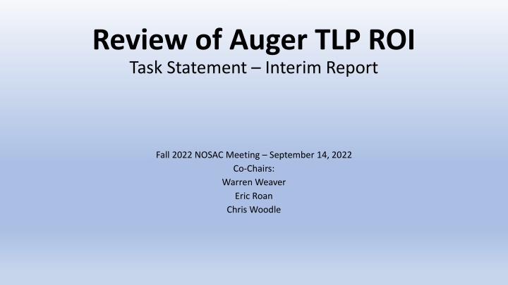 review of auger tlp roi task statement interim