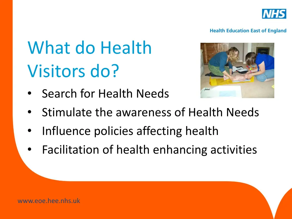 what do health visitors do 1