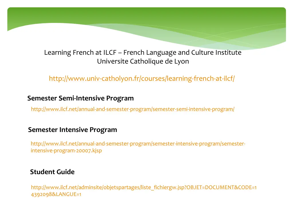 learning french at ilcf french language