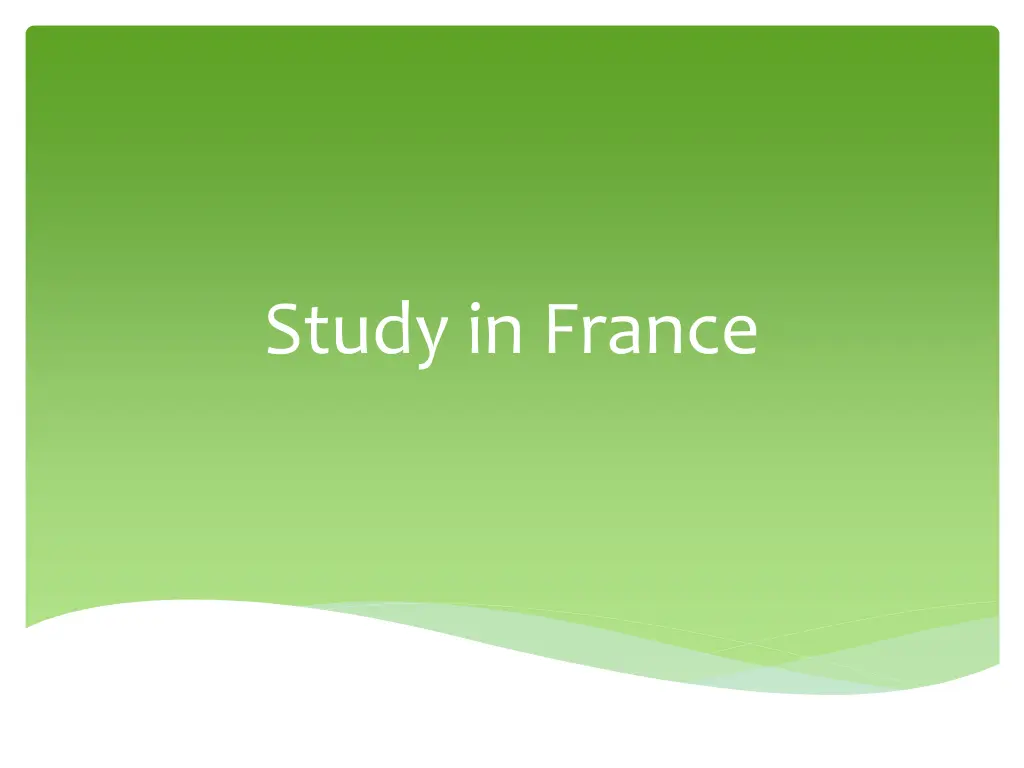 study in france