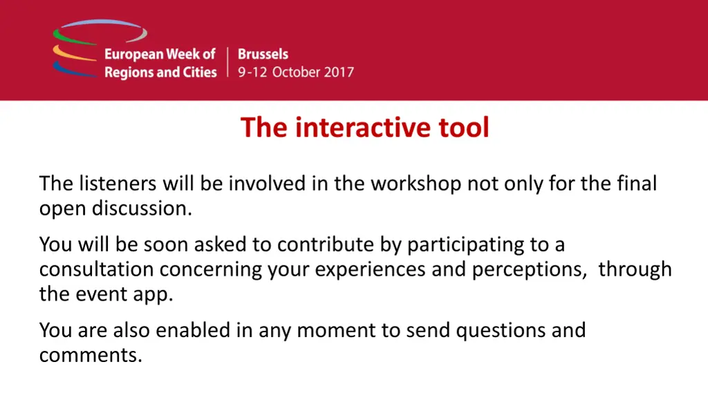 the interactive tool