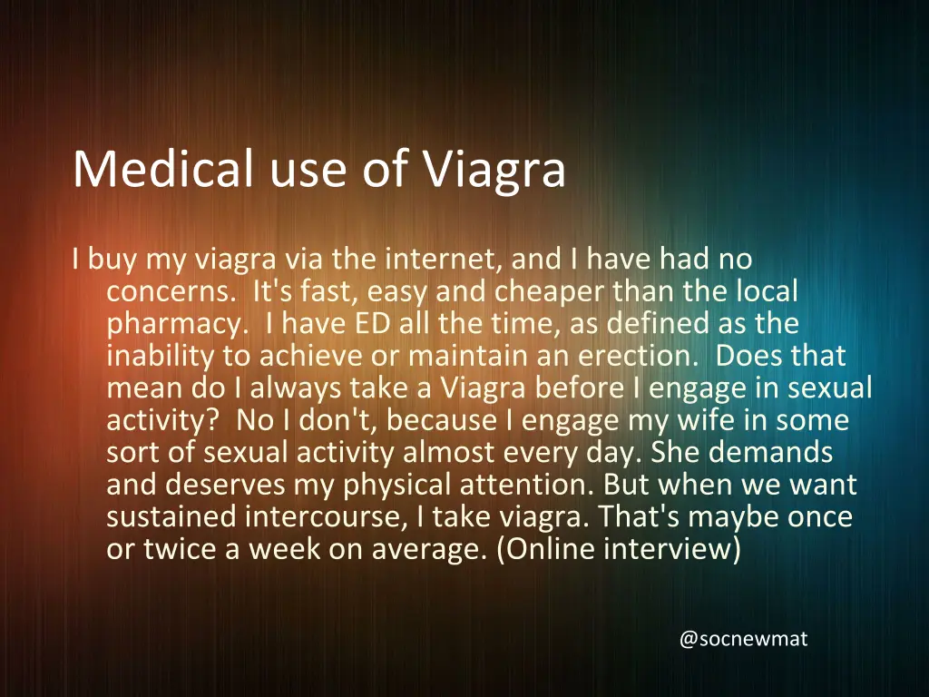 medical use of viagra