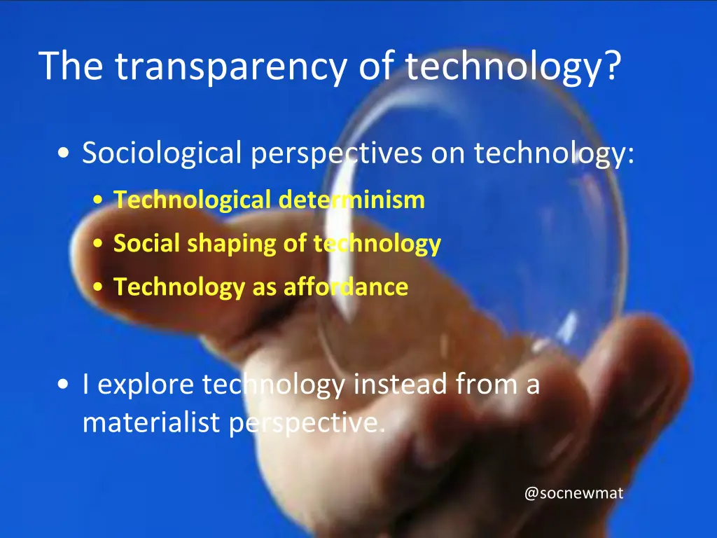 the transparency of technology