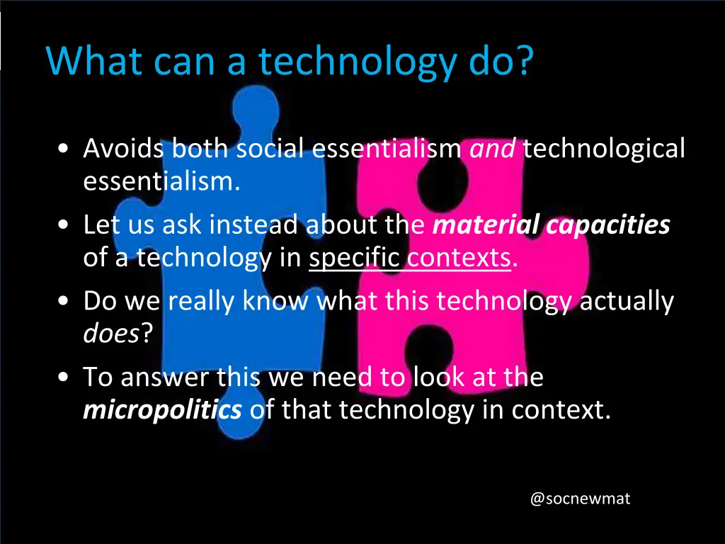 what can a technology do