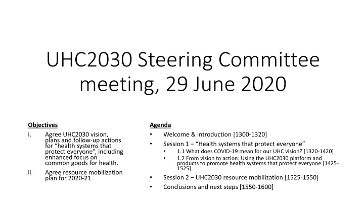 uhc2030 steering committee meeting 29 june 2020