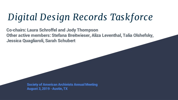 digital design records taskforce