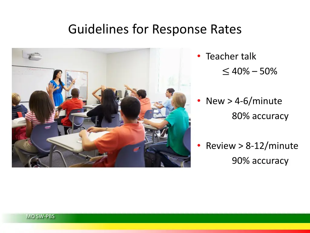 guidelines for response rates