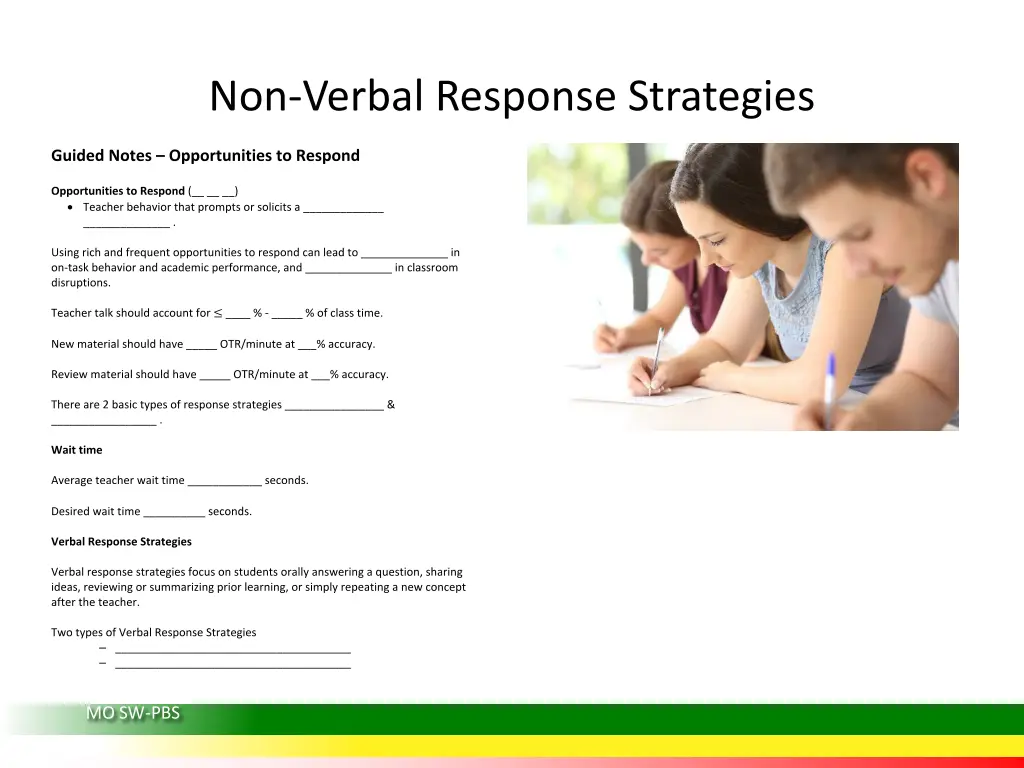 non verbal response strategies 3