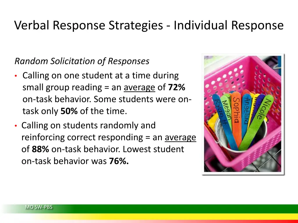 verbal response strategies individual response