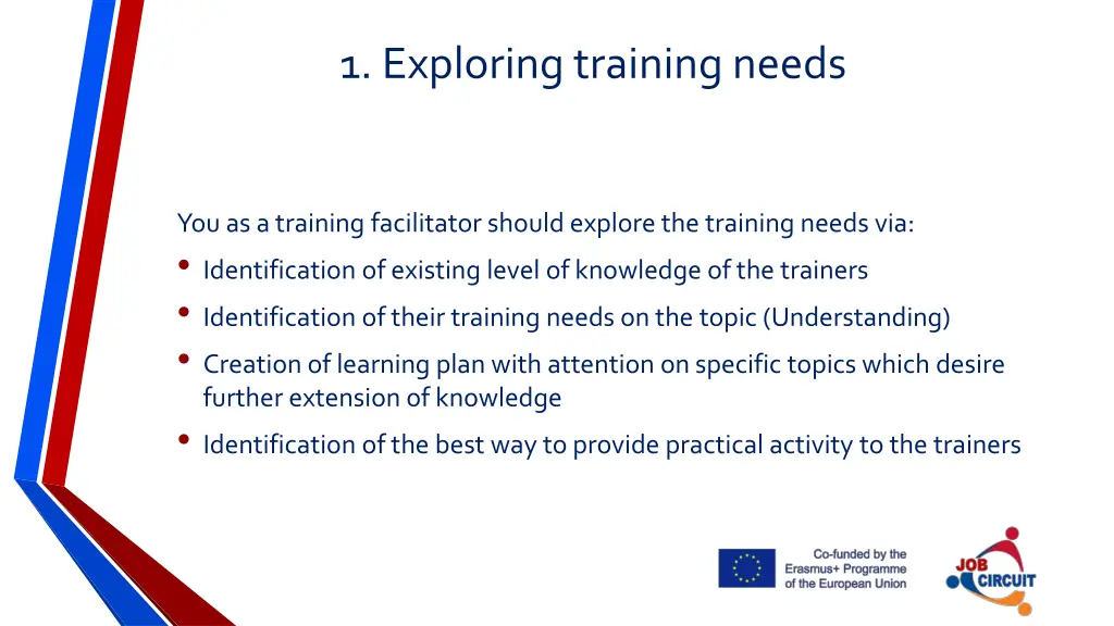 1 exploring training needs