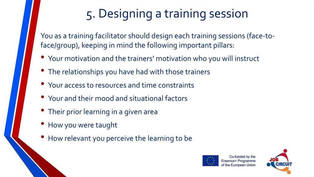 5 designing a training session