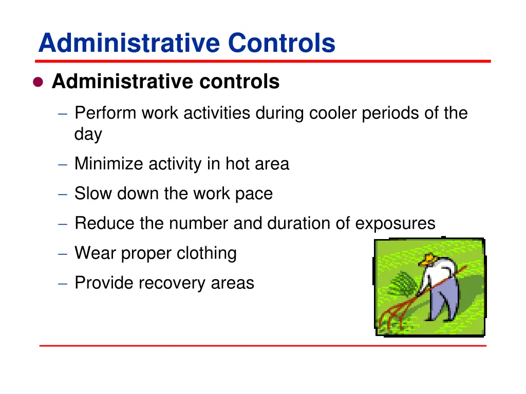 administrative controls