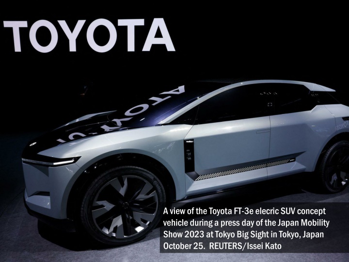 a view of the toyota ft 3e elecric suv concept