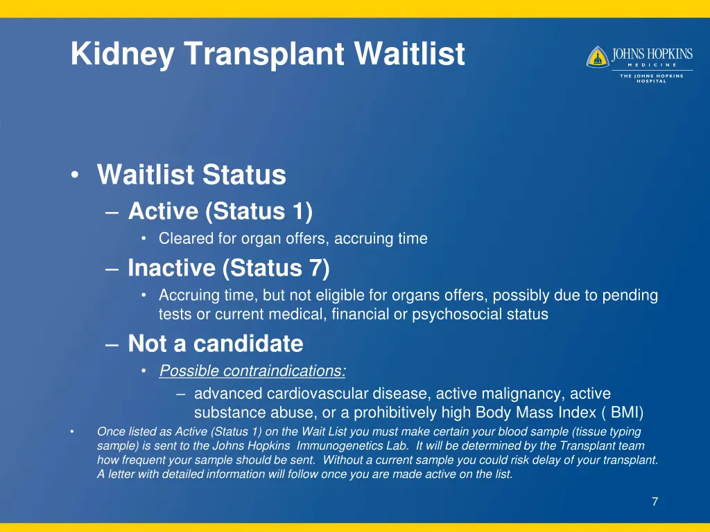 kidney transplant waitlist