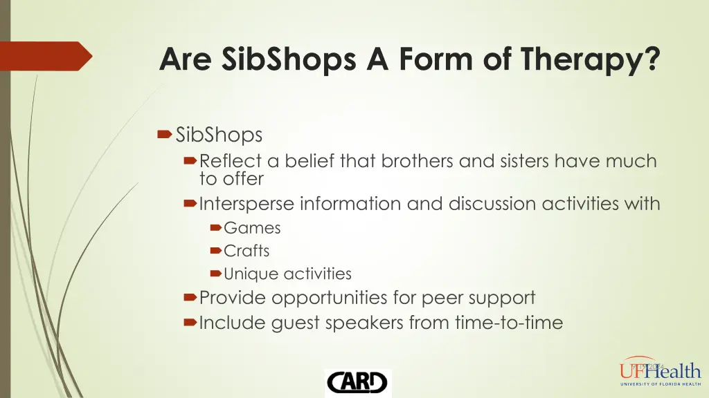 are sibshops a form of therapy 1