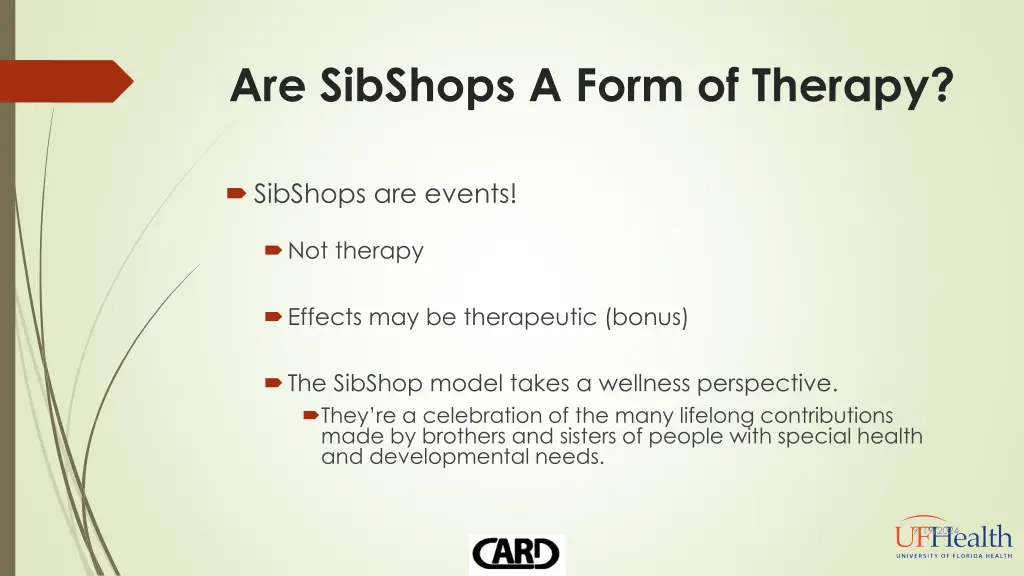 are sibshops a form of therapy